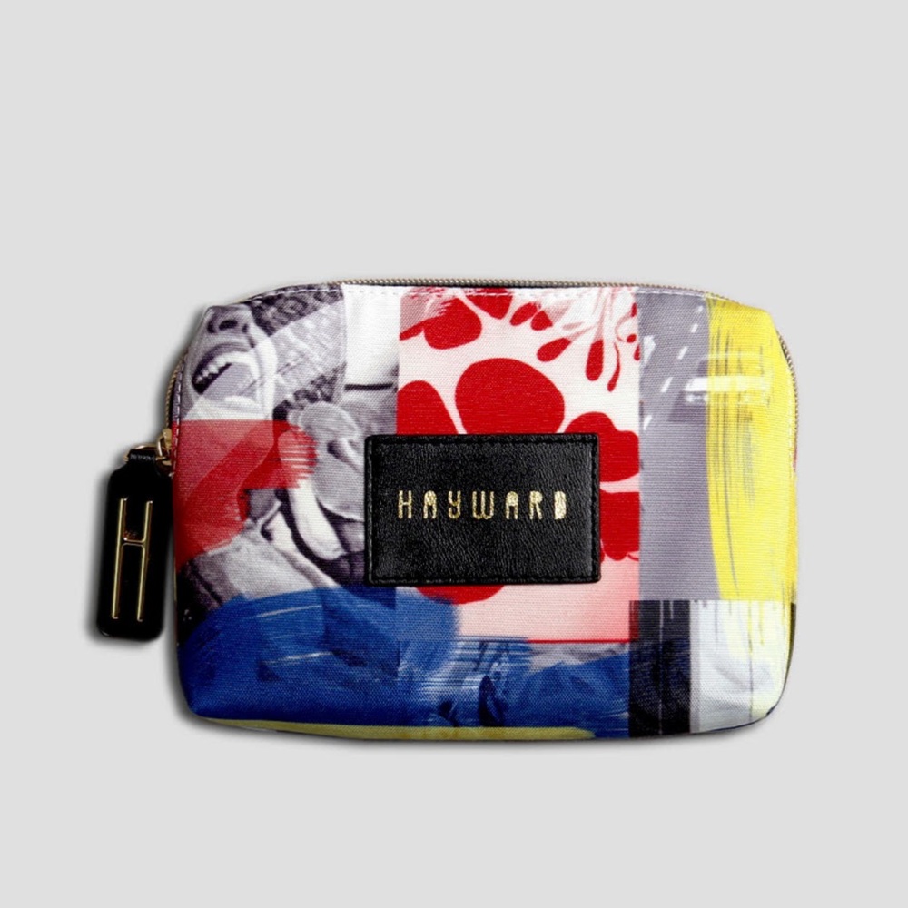 Hayward Printed Cosmetic Bag - Blue